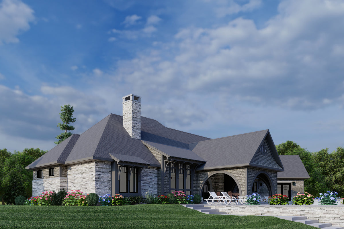 The Shingle Manor - 2610 Sq. Ft. - 3 Bedrooms - 2.5 Bathrooms - House Plan Exterior 4