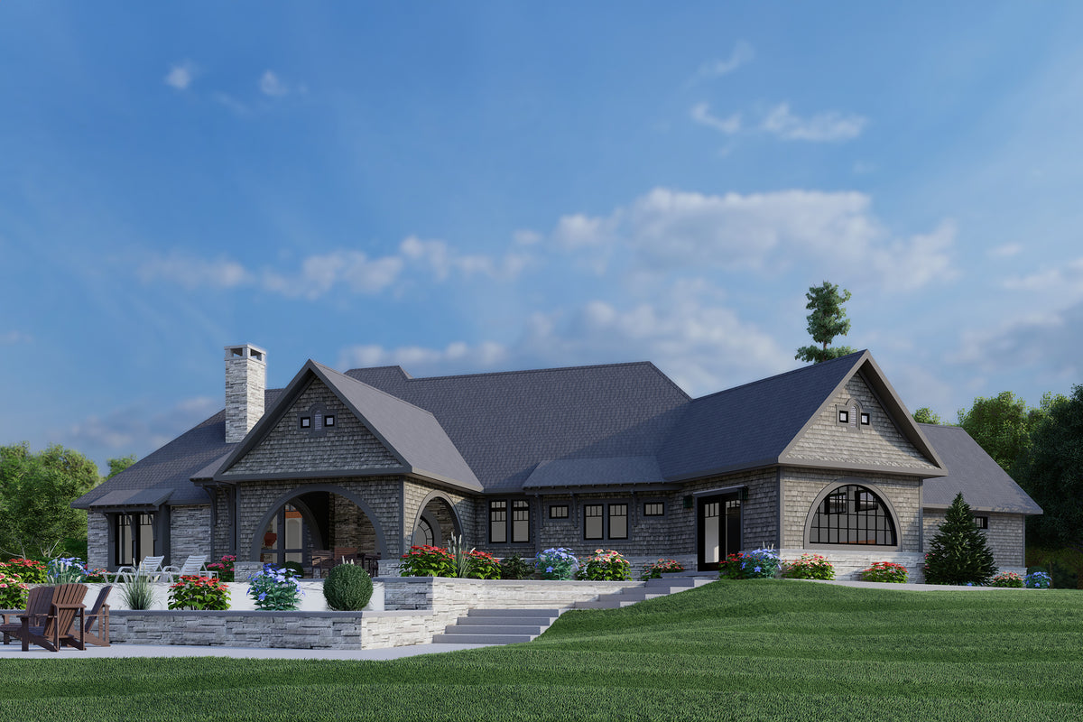 The Shingle Manor - 2610 Sq. Ft. - 3 Bedrooms - 2.5 Bathrooms - House Plan Exterior 5