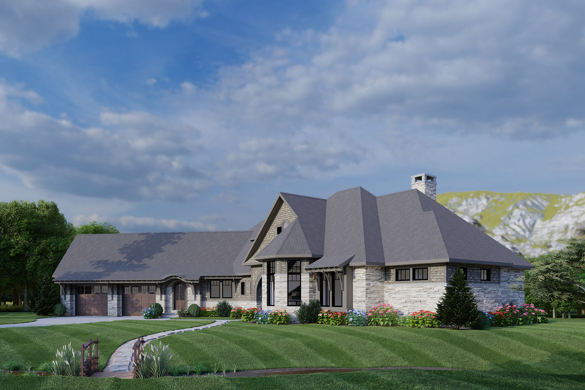 The Shingle Manor - 2610 Sq. Ft. - 3 Bedrooms - 2.5 Bathrooms - House Plan Exterior 3