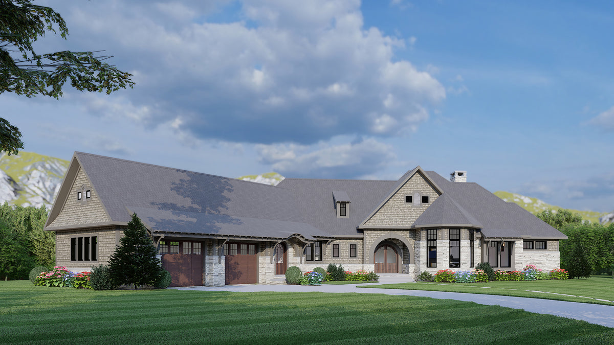 The Shingle Manor - 2610 Sq. Ft. - 3 Bedrooms - 2.5 Bathrooms - House Plan Exterior 2