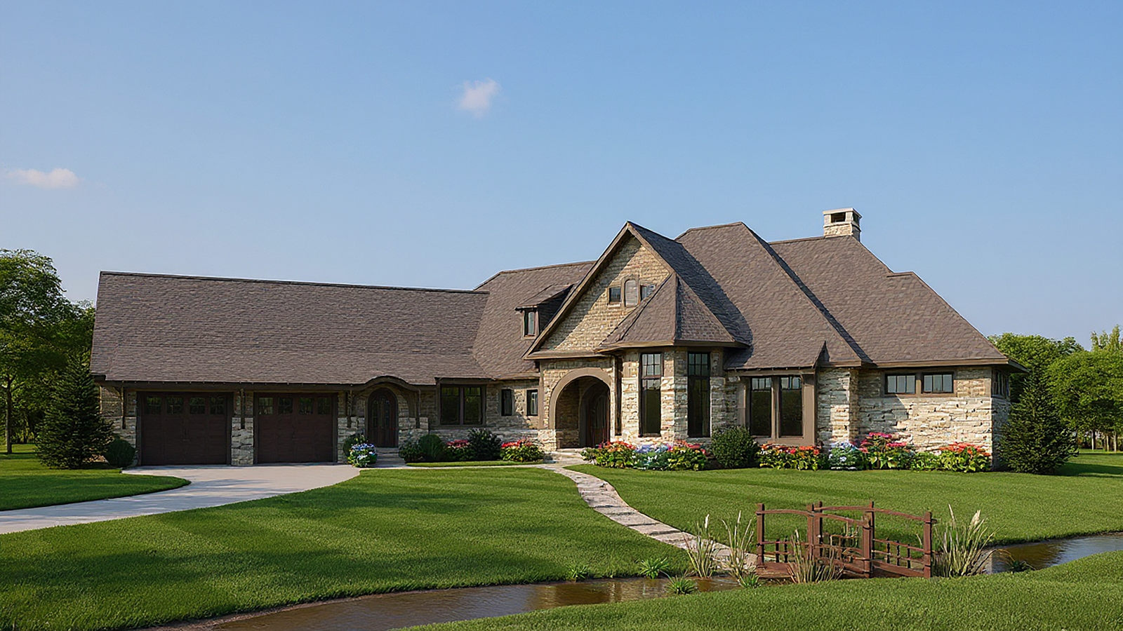The Shingle Manor - 2610 Sq. Ft. - 3 Bedrooms - 2.5 Bathrooms - House Plan Exterior