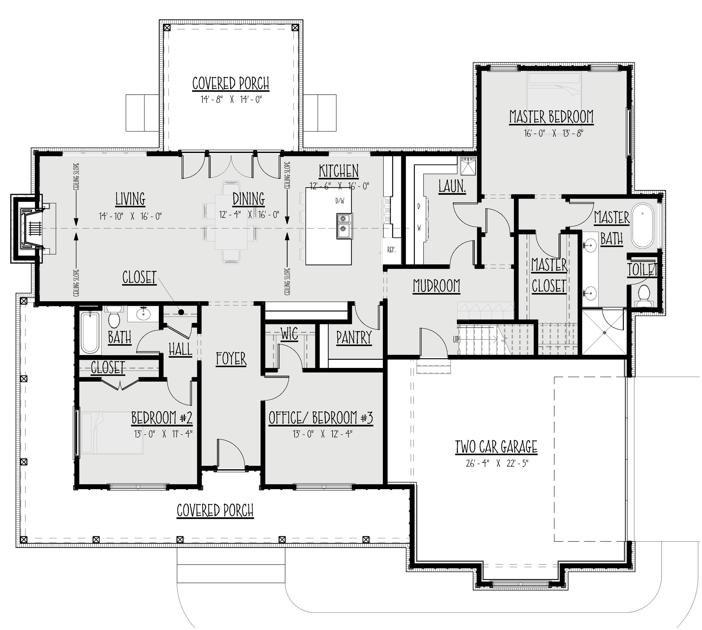 The Glenfarclas main level floor plan enlarged