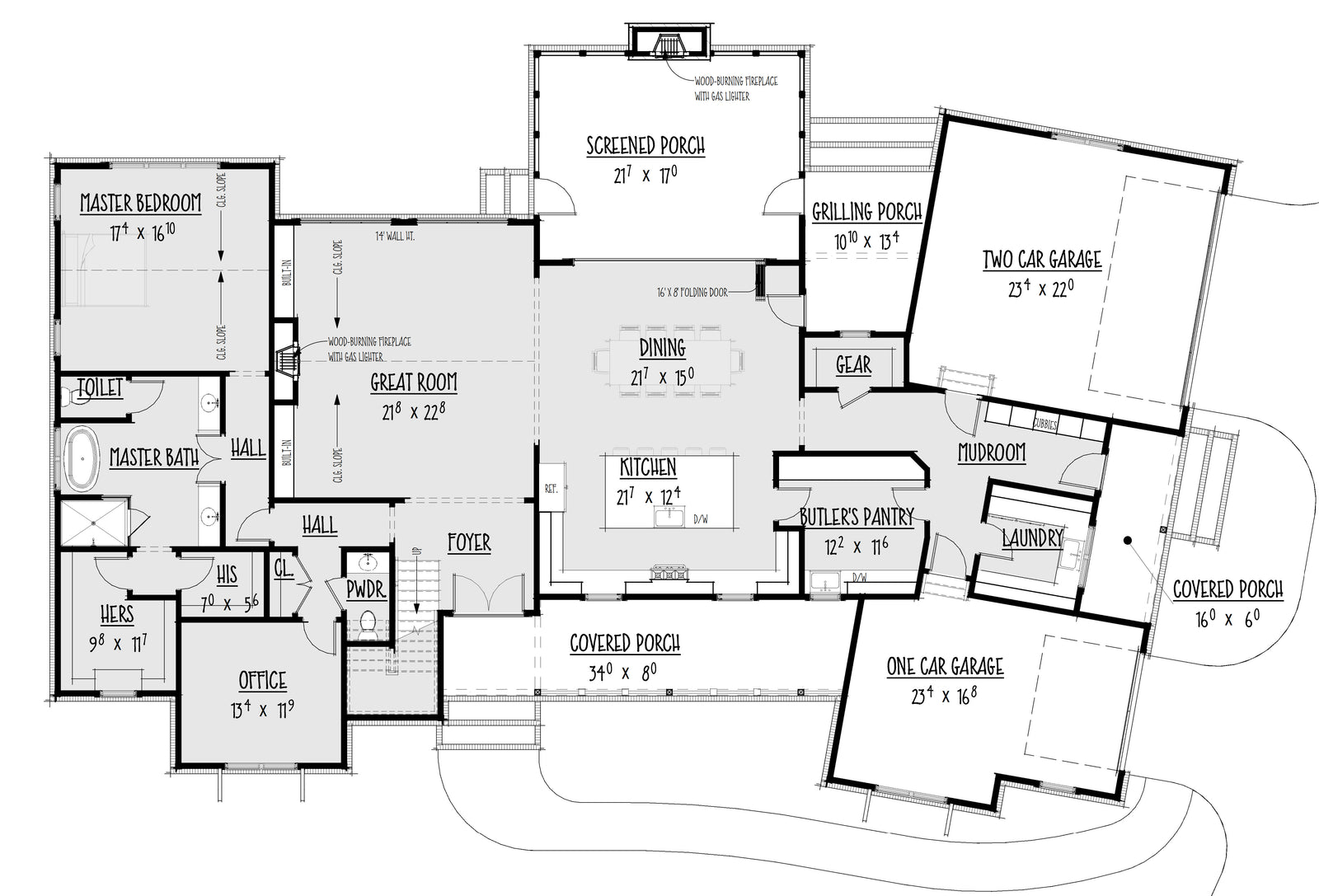 The Bowmore 2 main level floor plan