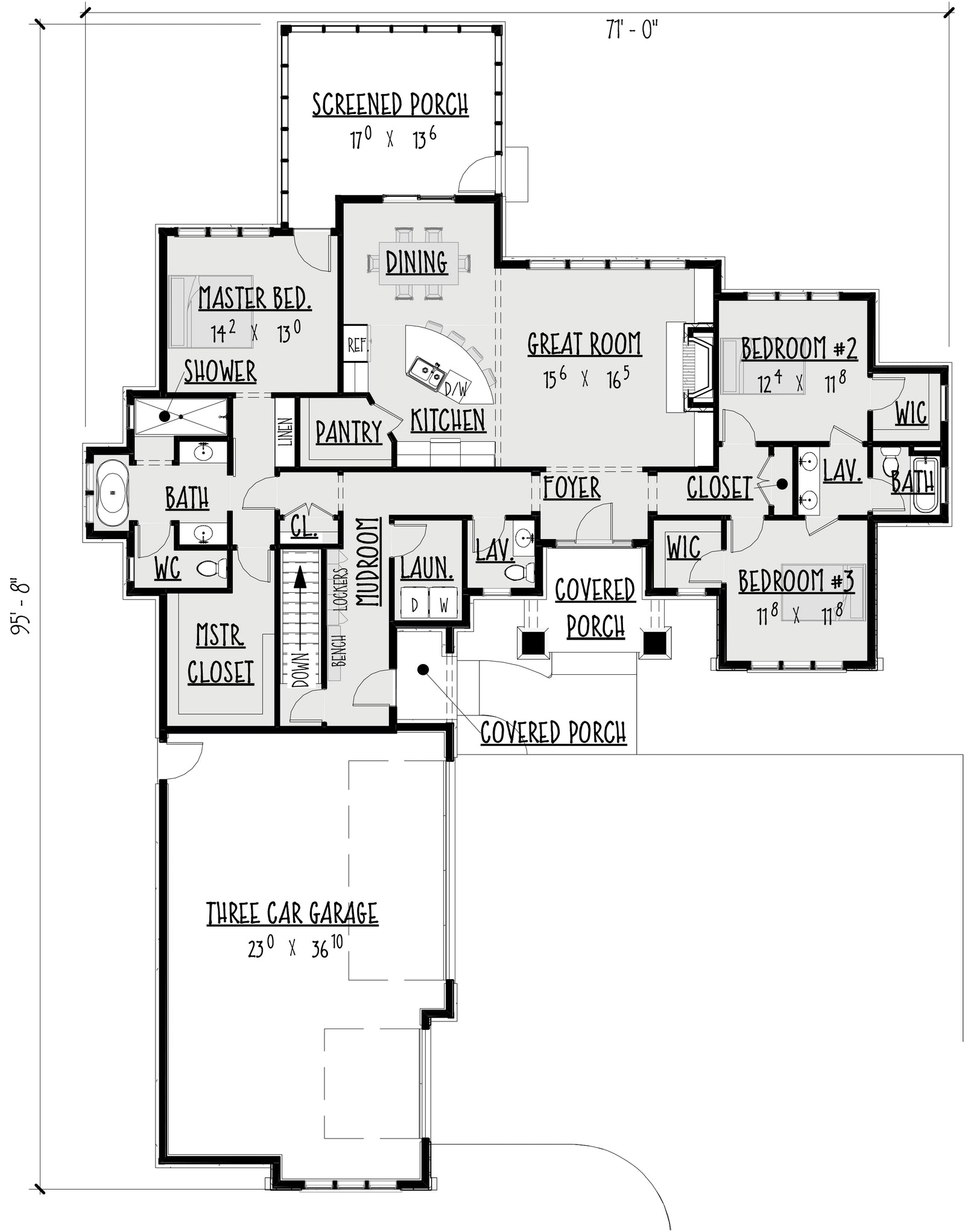 The Tomatin main level floor plan