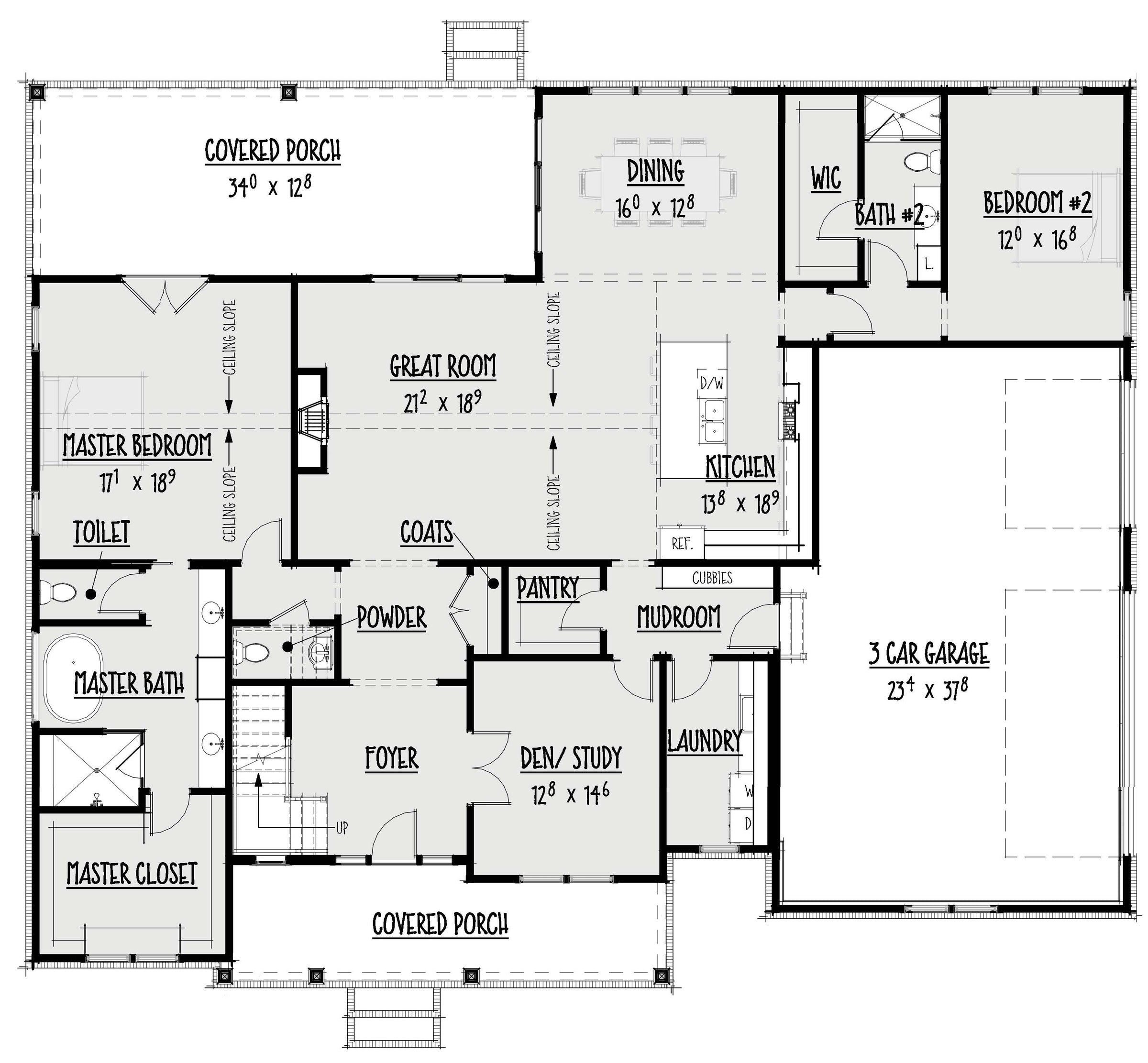 Millburn Farm main level floor plan enlarged
