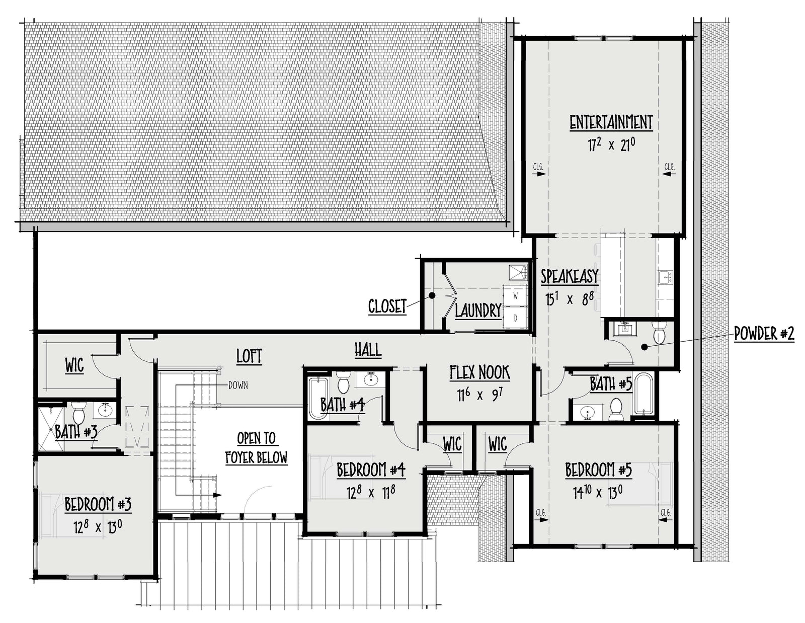 Millburn Farm second level floor plan